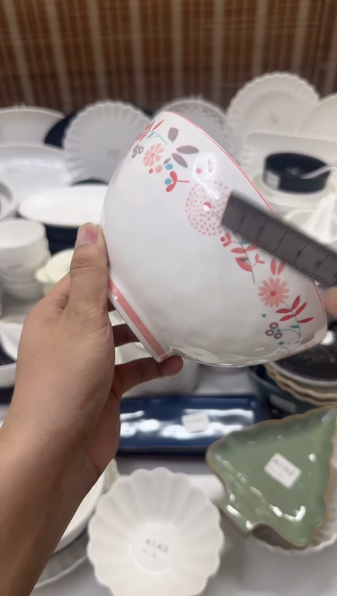瓷【2个装12.9】6寸花边面碗