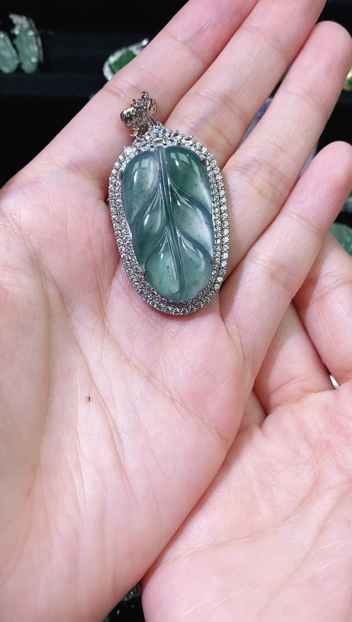 【闪购商品】翡翠颈饰未镶嵌精美翡翠-多样性只发一件叶子F994