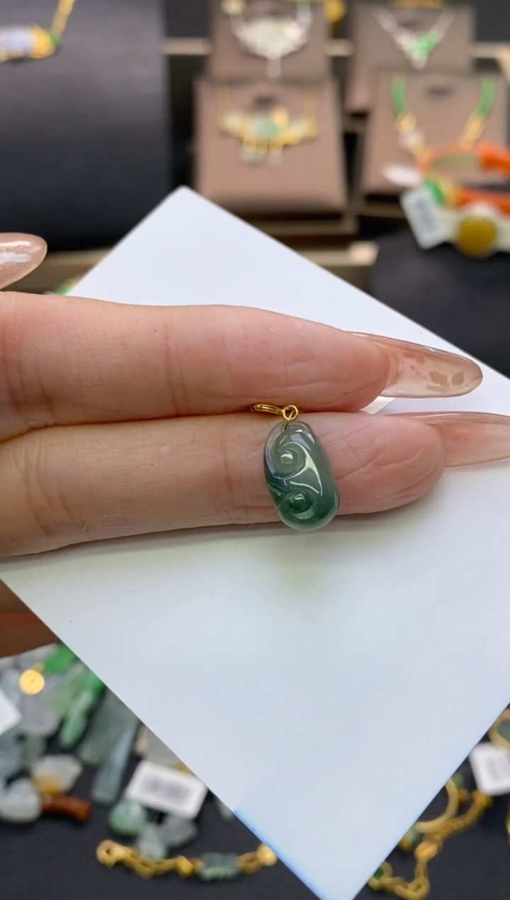 【闪购商品】翡翠颈饰18K金镶嵌净货16284