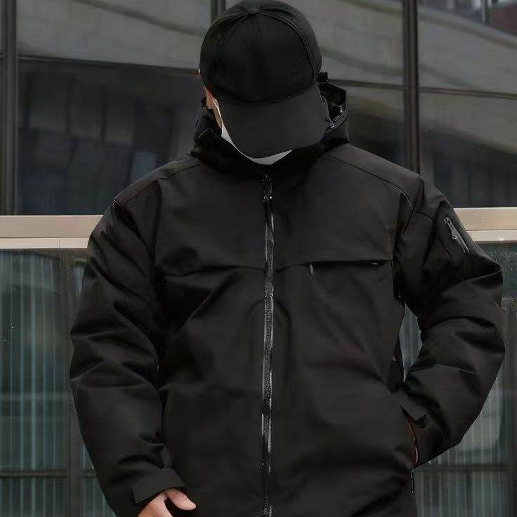 25年冬季极寒系列90白鹅绒户外滑雪防护连帽防风防雪羽绒服清
