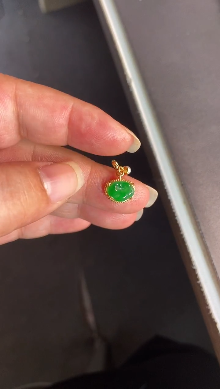 吊坠(不含链)银S925镶嵌翡翠1