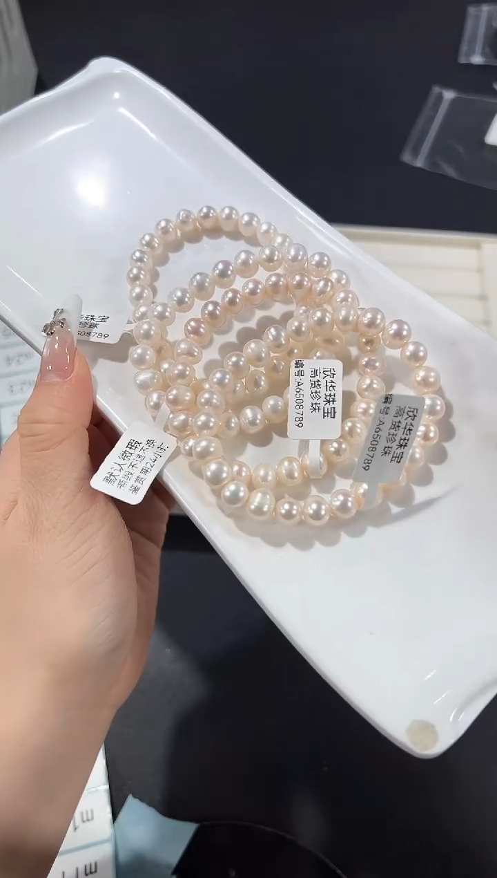 未镶嵌手串淡水珍珠10m多样性发其一【1条】默认微瑕