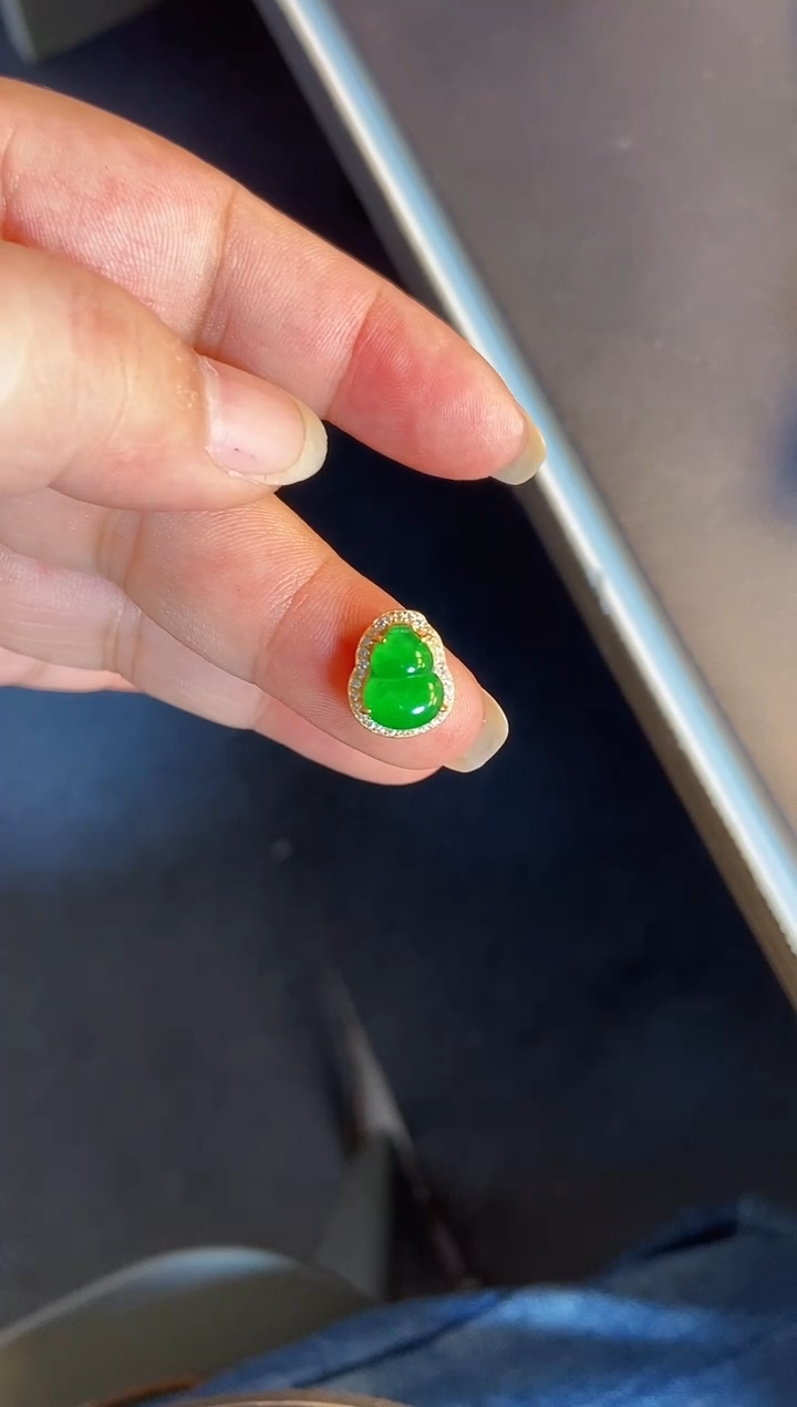 吊坠(不含链)银S925镶嵌翡翠1
