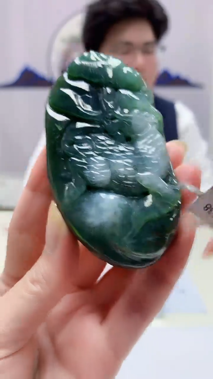 【闪购商品】定制翡翠未镶嵌4688zm-毛货挂件144