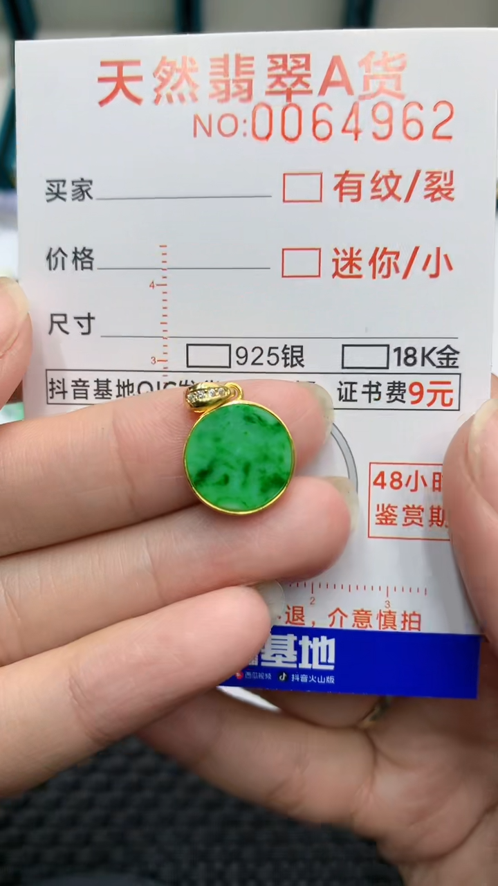 【闪购商品】翡翠颈饰银S925镶嵌            8