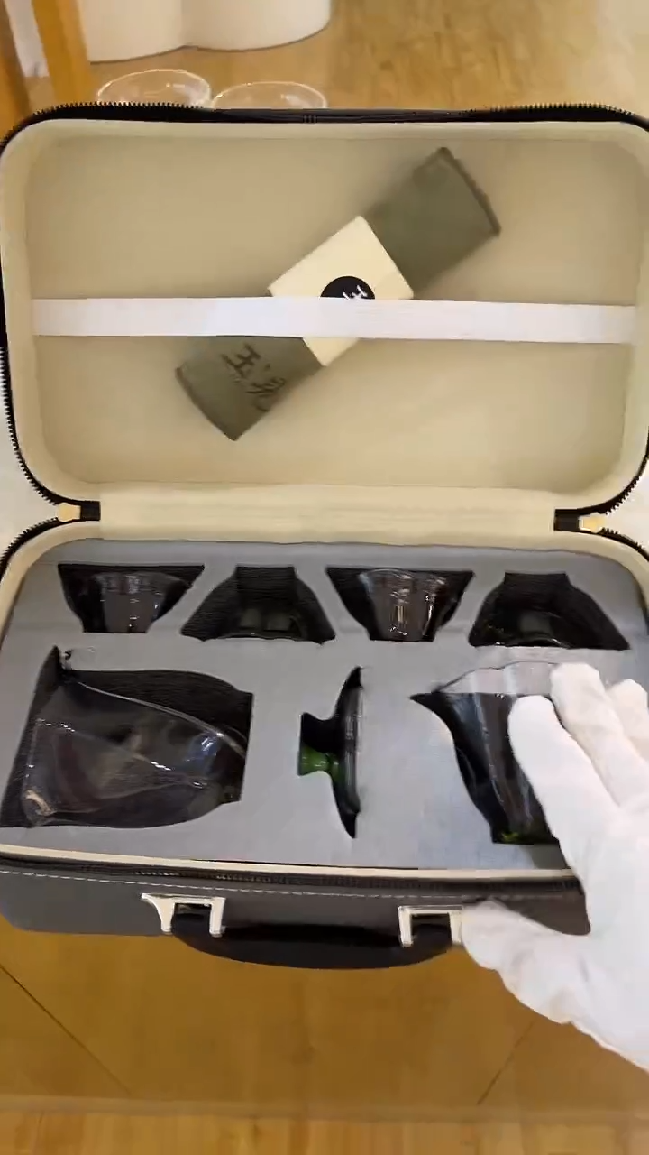 一****晶玉见咏露套装盖碗公道杯四杯