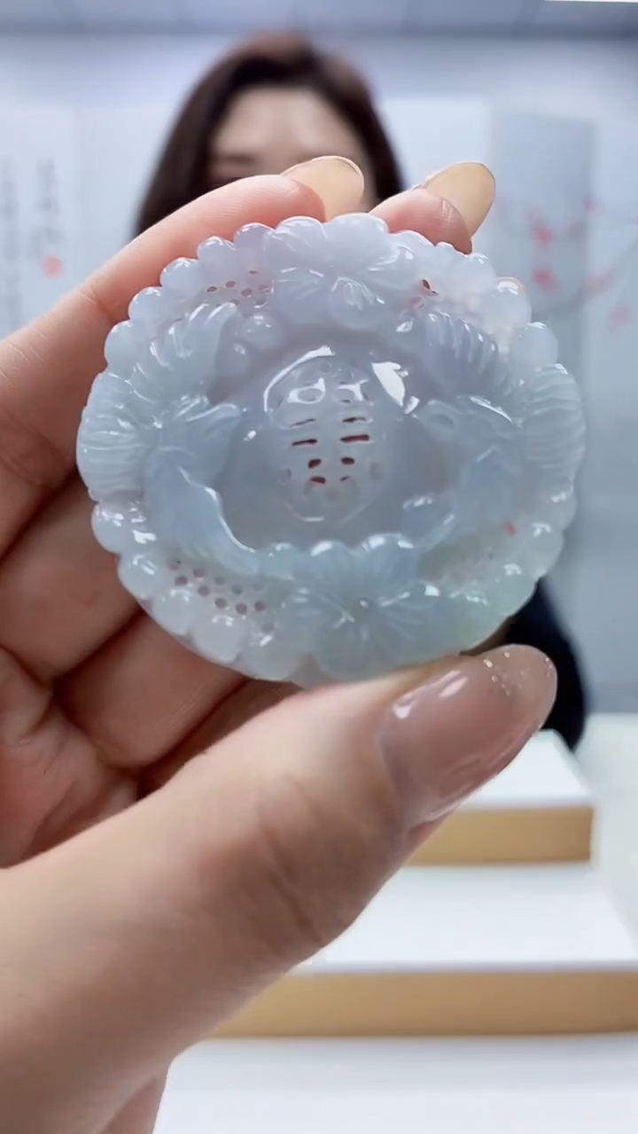 未镶嵌定制翡翠4829MM-毛货挂件52
