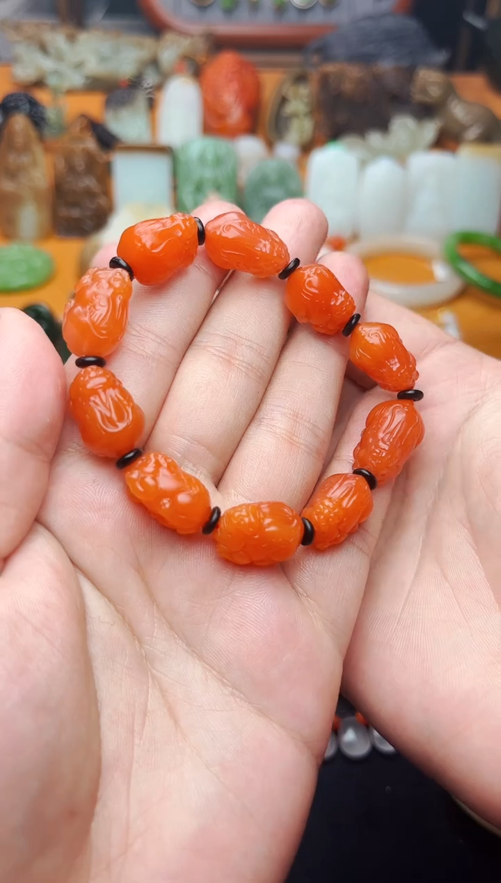【闪购商品】南红玛瑙手串未镶嵌貔貅 01