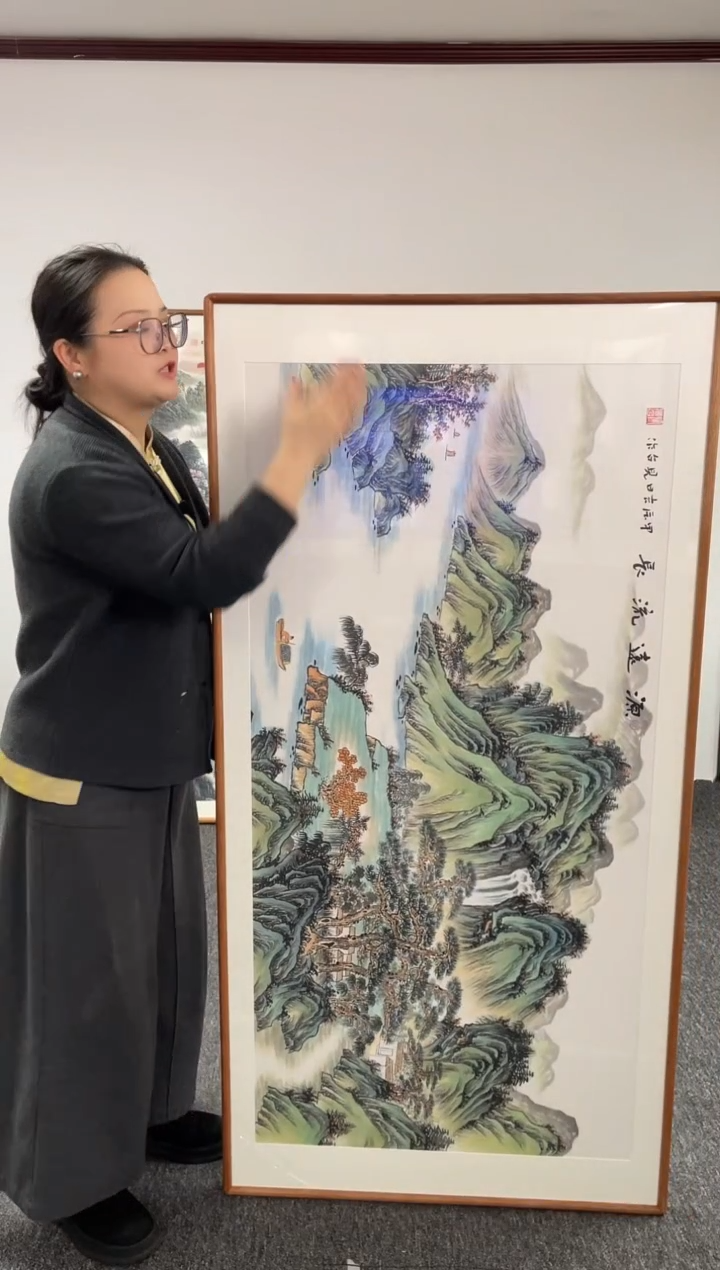【闪购商品】国画源远流长155*78张见召老师