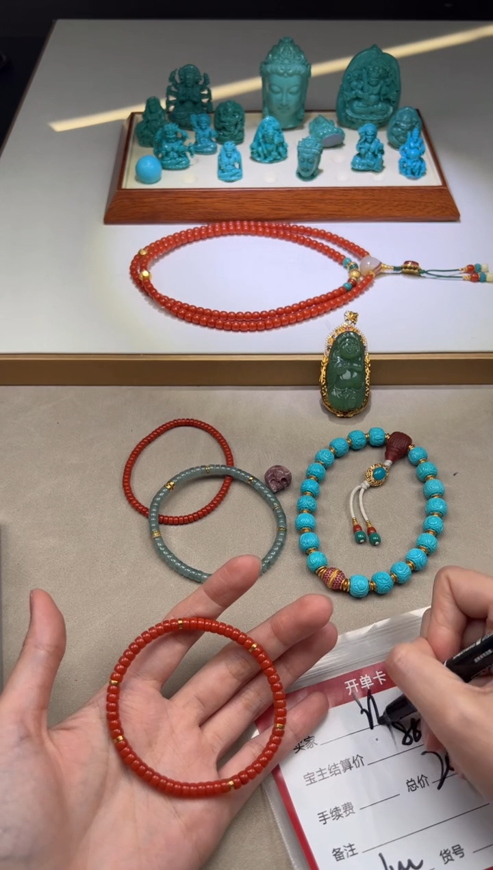 【闪购商品】南红玛瑙手串手串18K金镶嵌手串手串