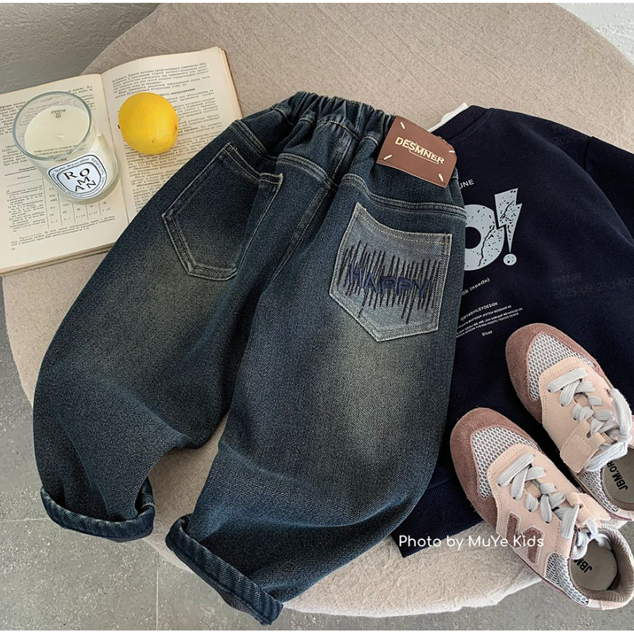 【汉堡妈专属】儿童冬季韩版加绒牛仔裤MY8200