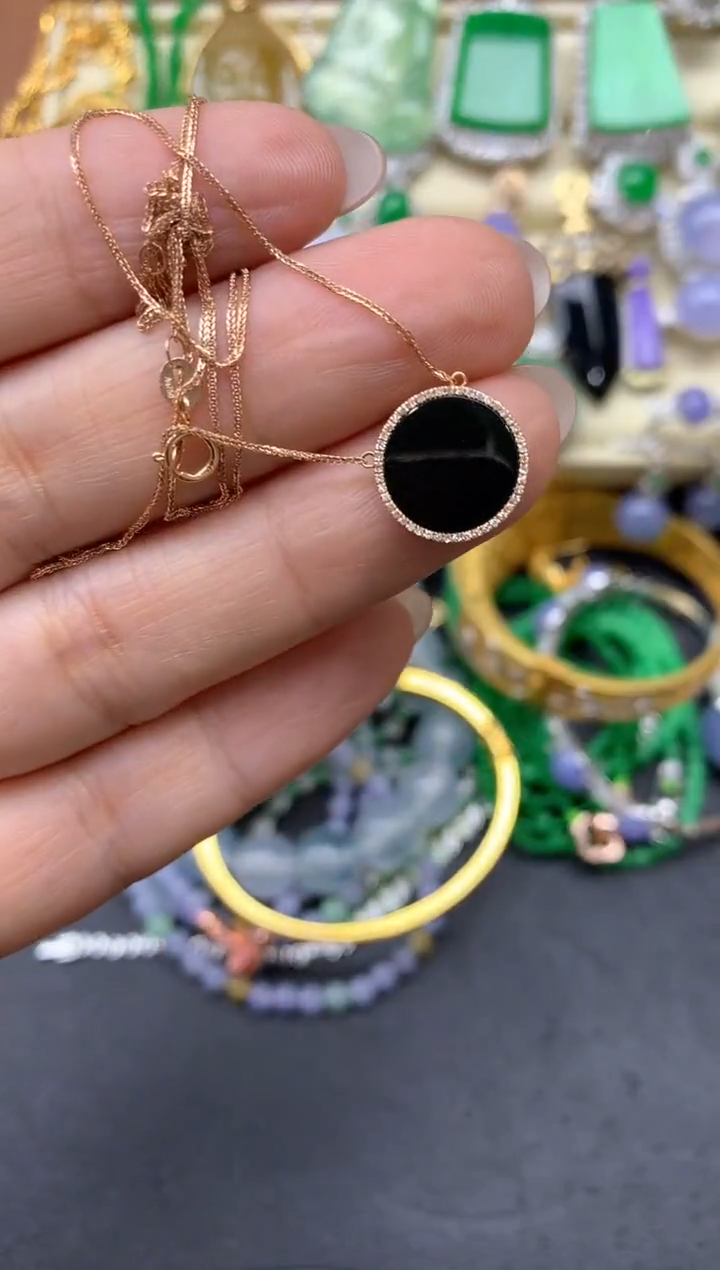 【闪购商品】翡翠颈饰18K金镶嵌327中国好珍宝