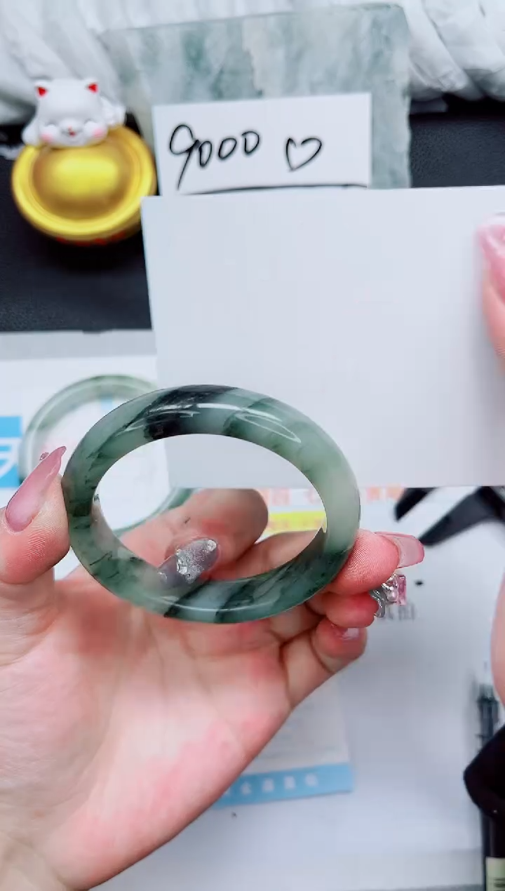 石英质玉未镶嵌手镯379-53.8