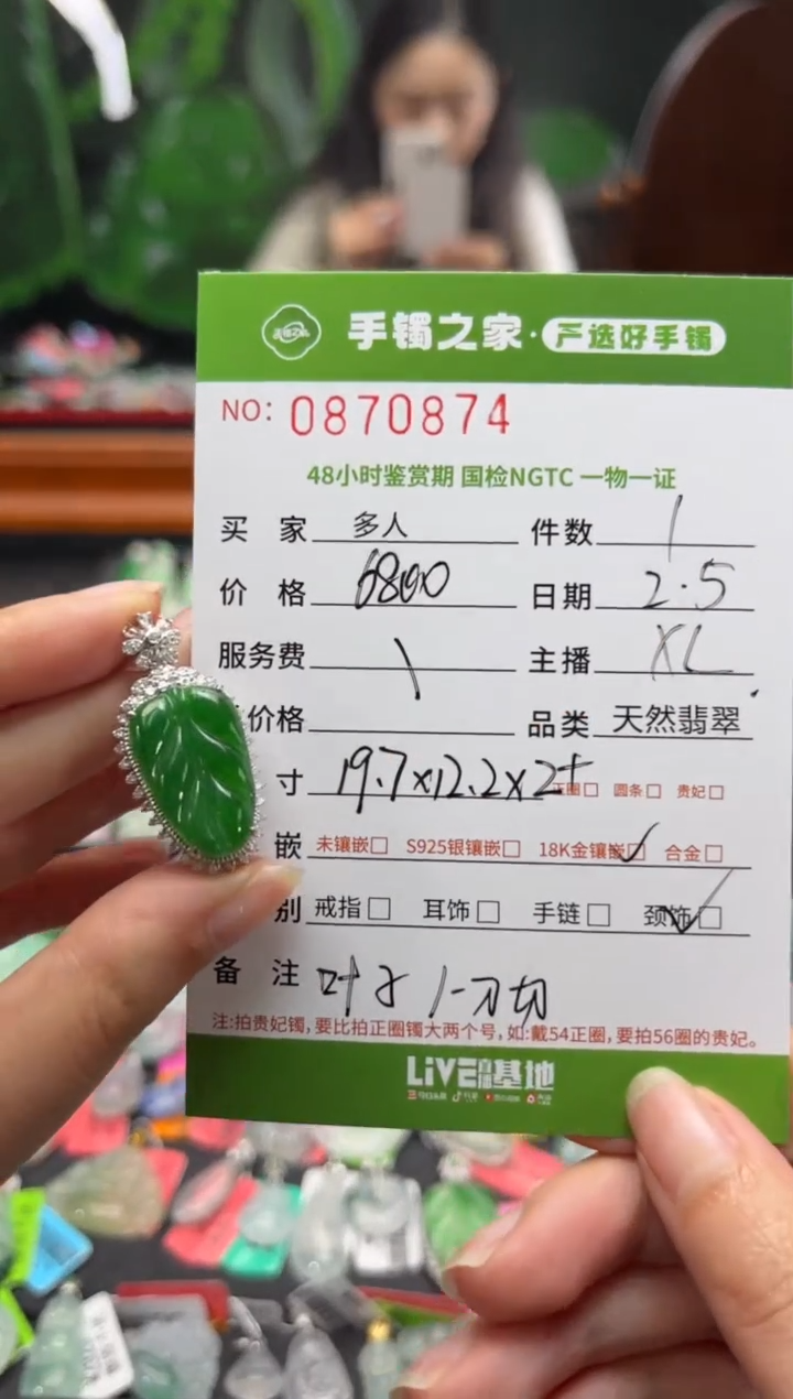 【闪购商品】翡翠颈饰18K金镶嵌多人