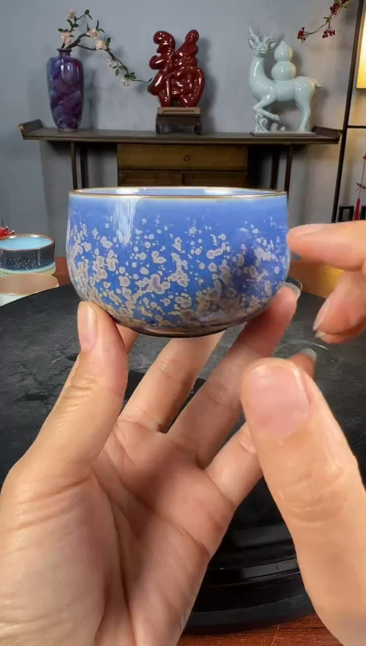 【闪购商品】摆件大宋官窑钧瓷炭烧杯
