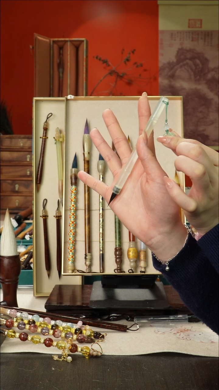 175号闪孤品高货毛笔链接 清水试笔 蘸墨不退