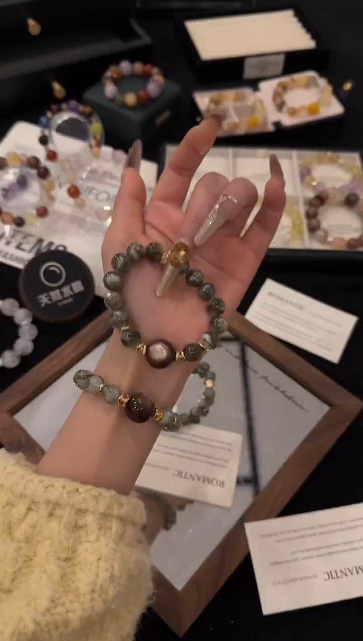 合金手链水晶绿祖母x2880