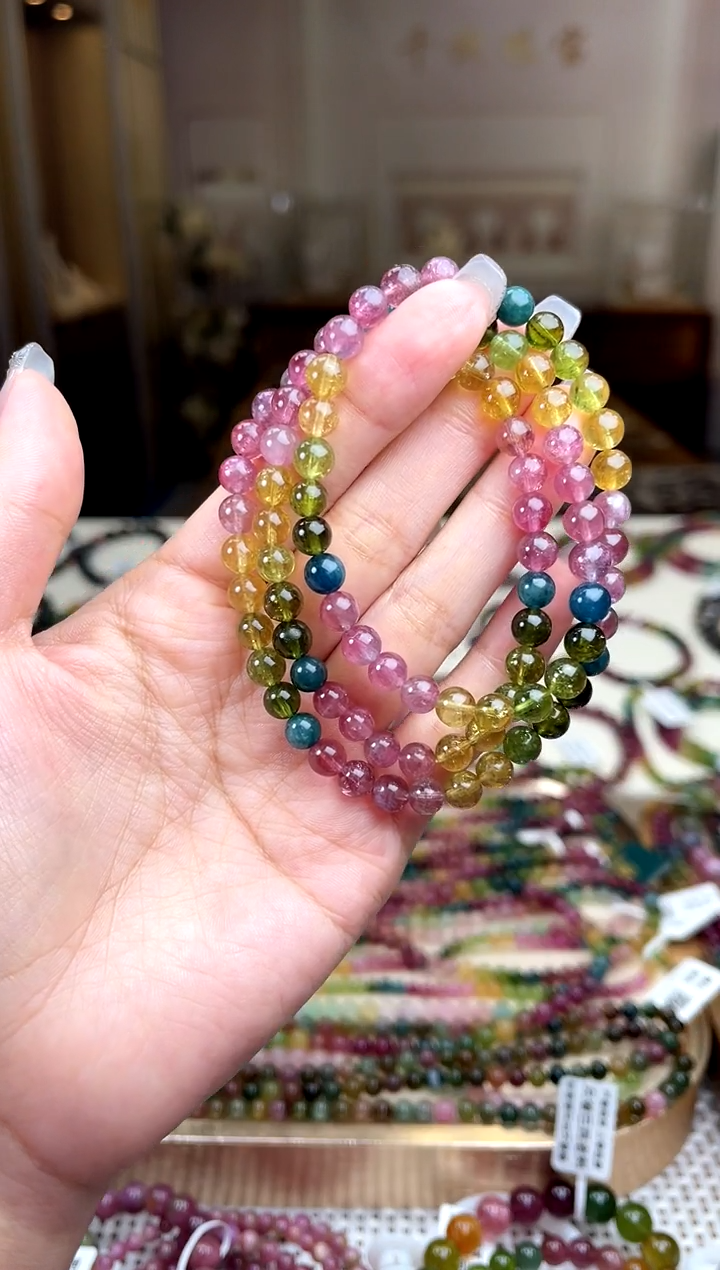 【闪购商品】碧玺/未镶嵌6mm+碧玺多圈多样性发货