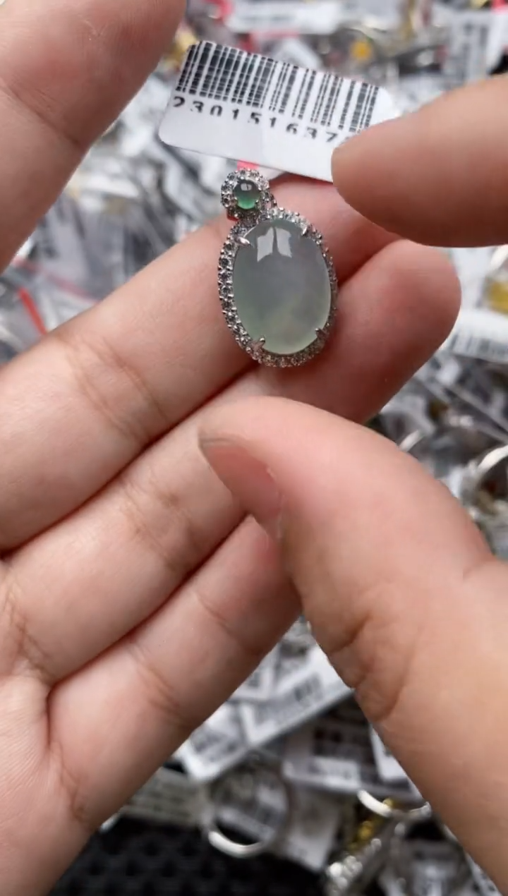 【闪购商品】翡翠戒指银S925镶嵌33333---10