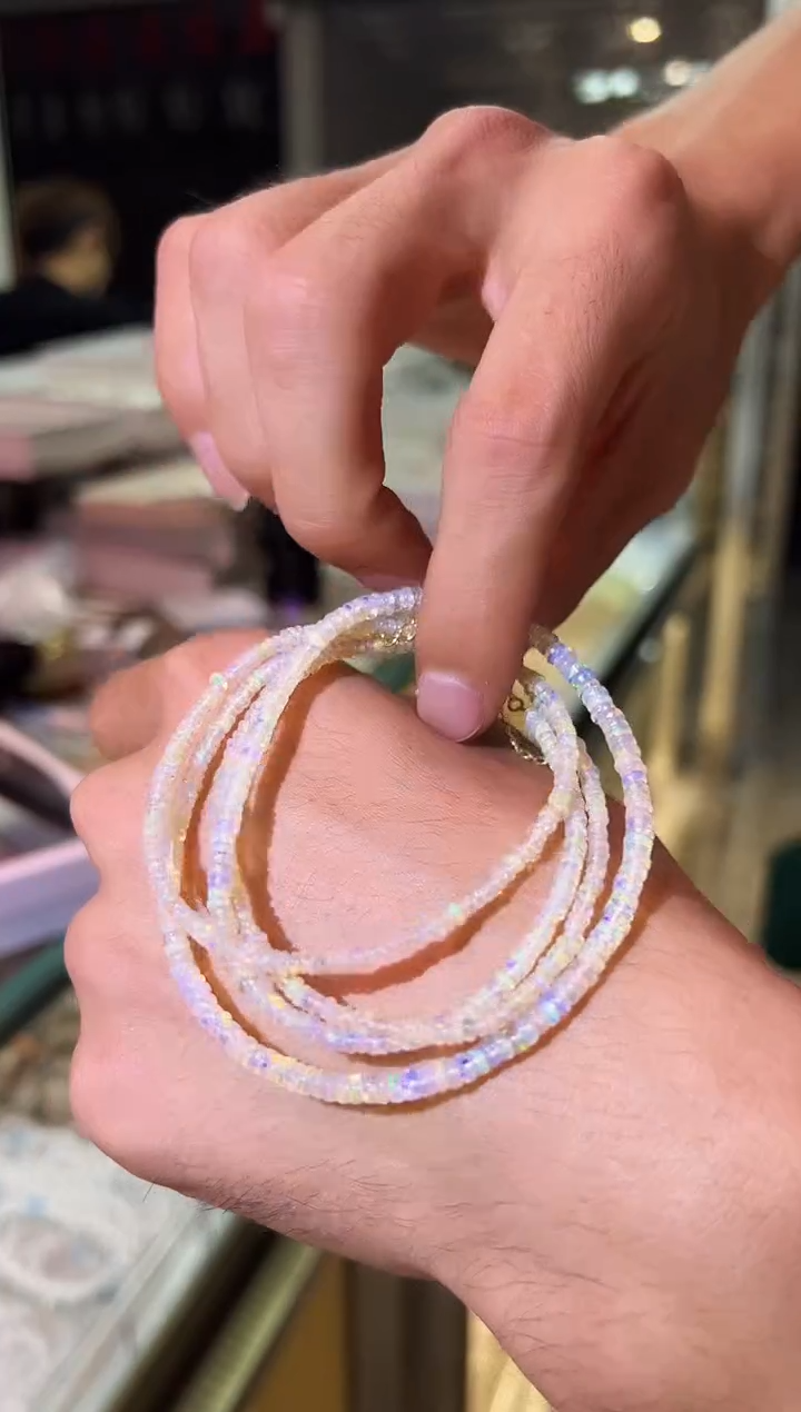 银S925镶嵌欧泊颈饰1209m050多样性发其一