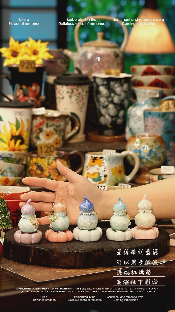 陶瓷仓库随机一个景德镇高温釉下彩手工手绘款式@A0184@