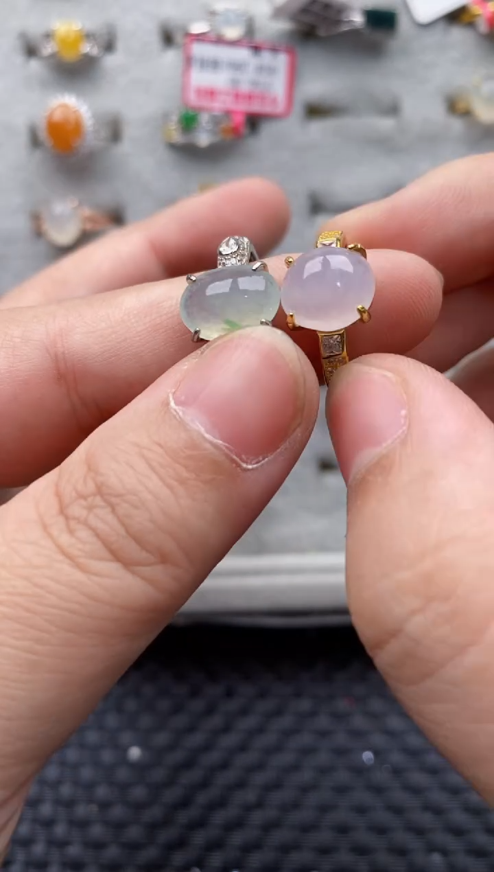 【闪购商品】翡翠戒指银S925镶嵌5555555-5