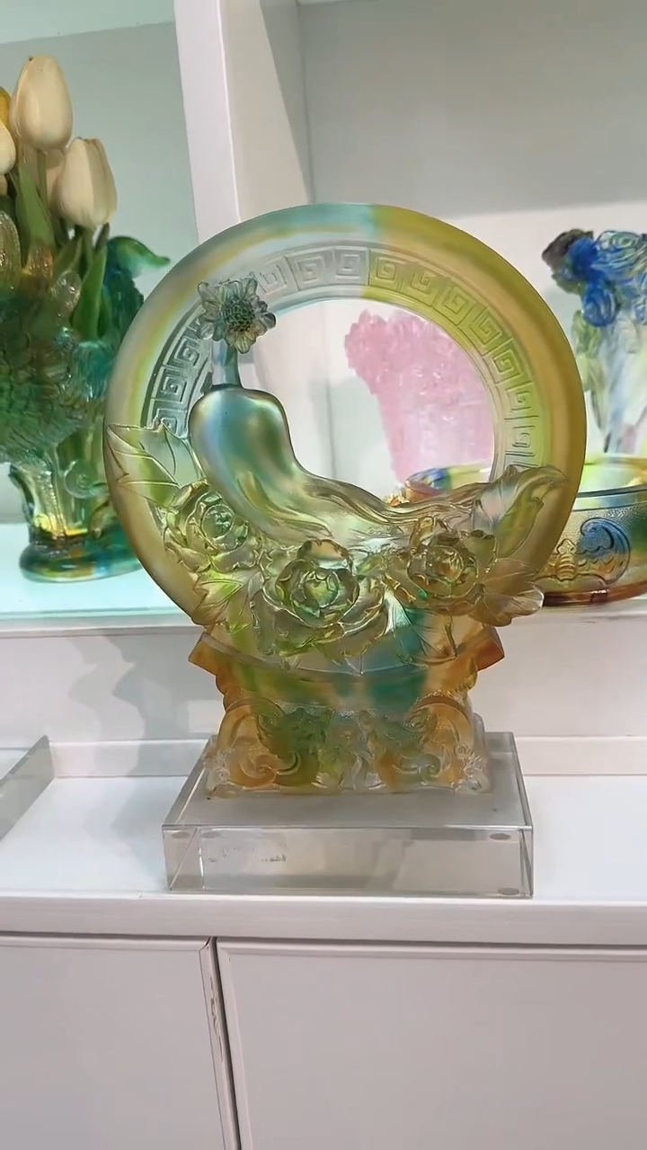 手工艺品琉璃人参百财
