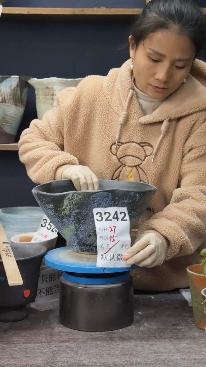 景德镇花盆默认微瑕3242