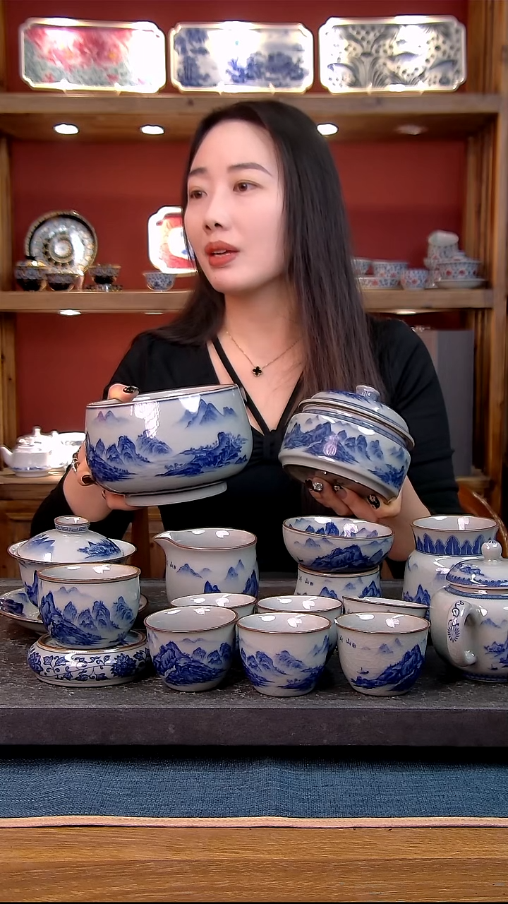 简装家用款15件套 老陶泥开片纹陶瓷茶具