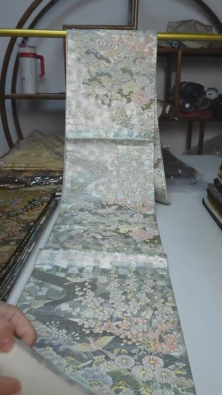 织绣93西阵织六通花鸟