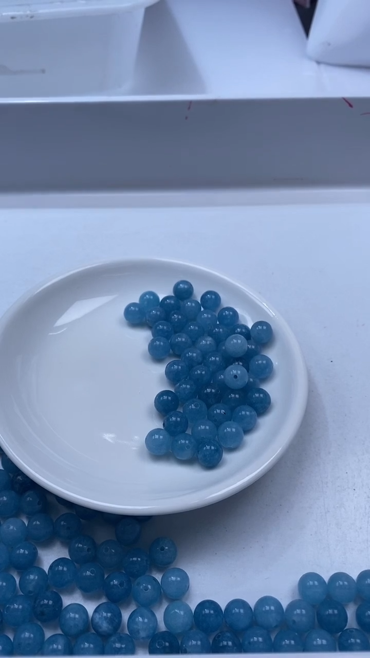 未镶嵌颈饰玛瑙/玉髓晨****rW1244蓝*陵*灰8mm*300颗