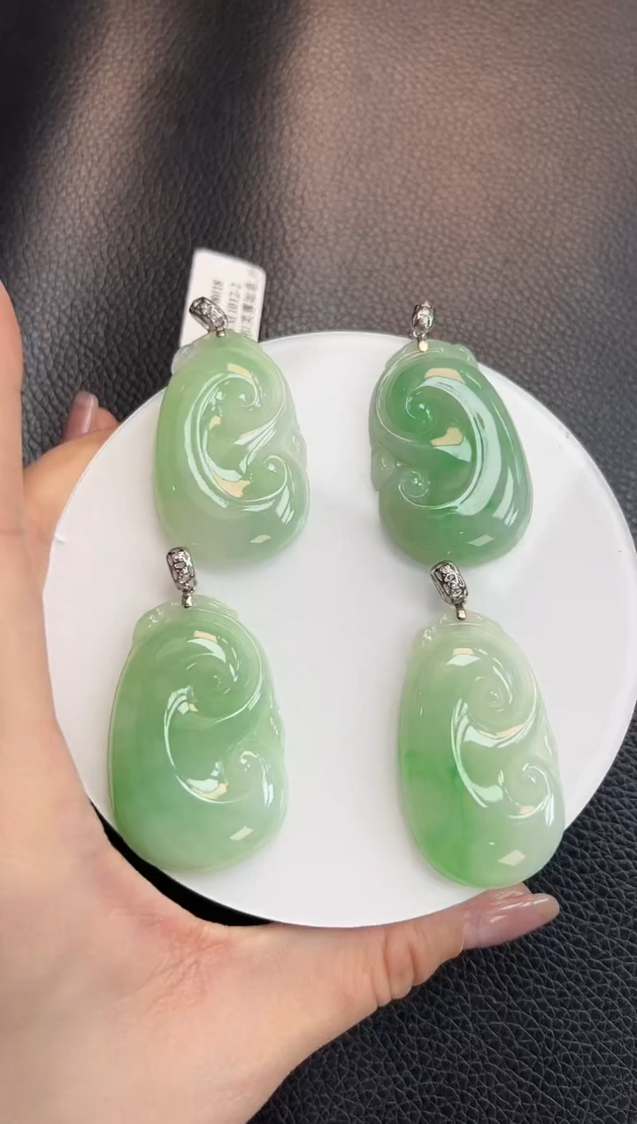 【闪购商品】翡翠颈饰18K金镶嵌YM1012-2如意多样性发一