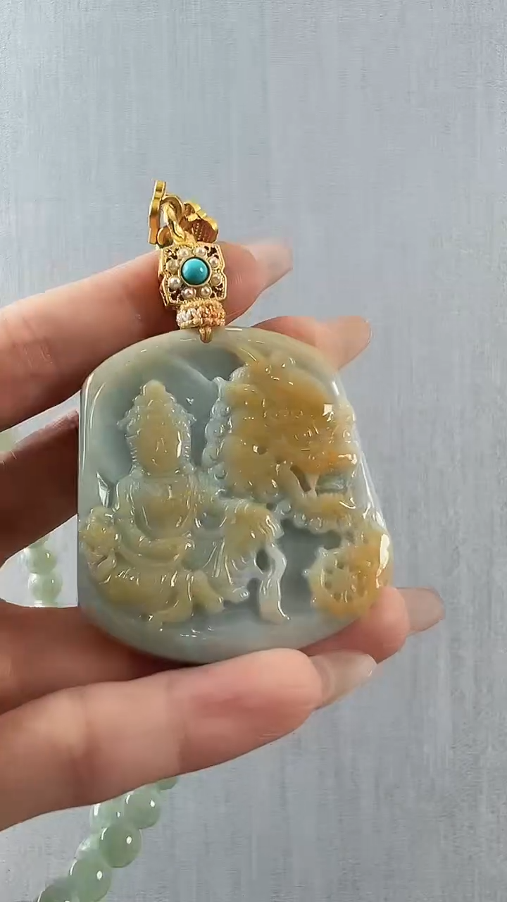 颈饰未镶嵌翡翠文殊