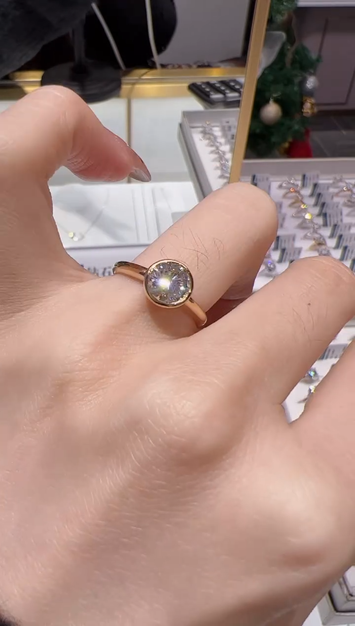 【闪购商品】实验室培育钻石18K金镶嵌@@00033265