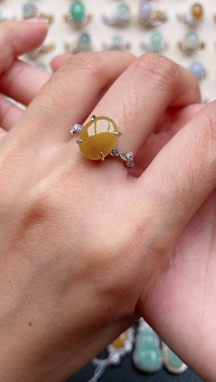 【闪购商品】翡翠戒指银S925镶嵌1111