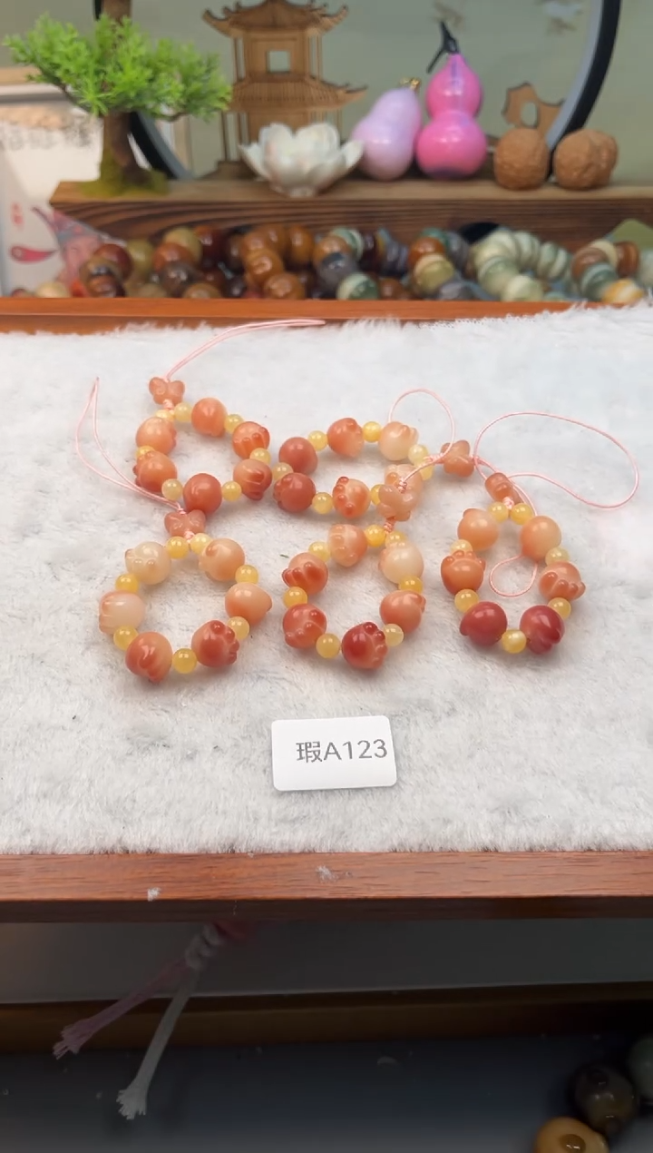 【闪购商品】菩提根/象牙果手串瑕A123猫爪挂件11mm一串随机