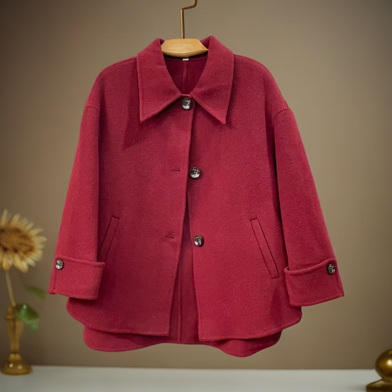 祥好服饰 新款户外休闲气质女士双面呢大衣 299