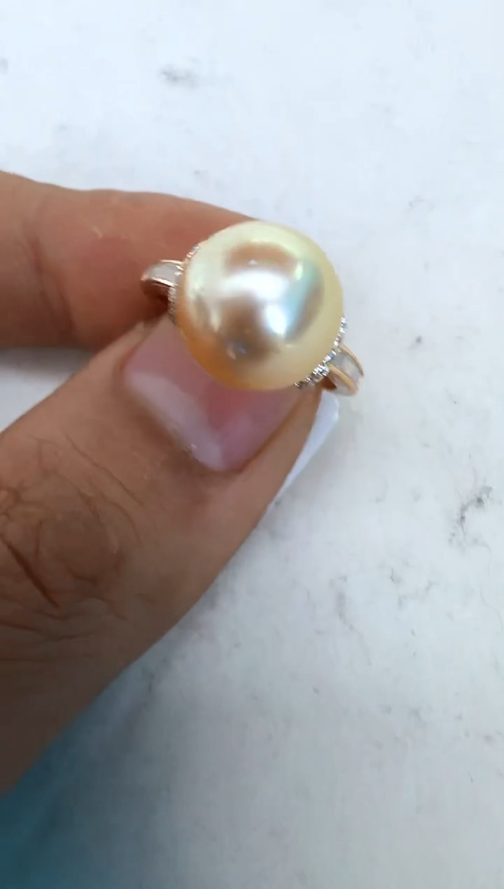 【闪购商品】海水珍珠戒指银S925镶嵌戒指