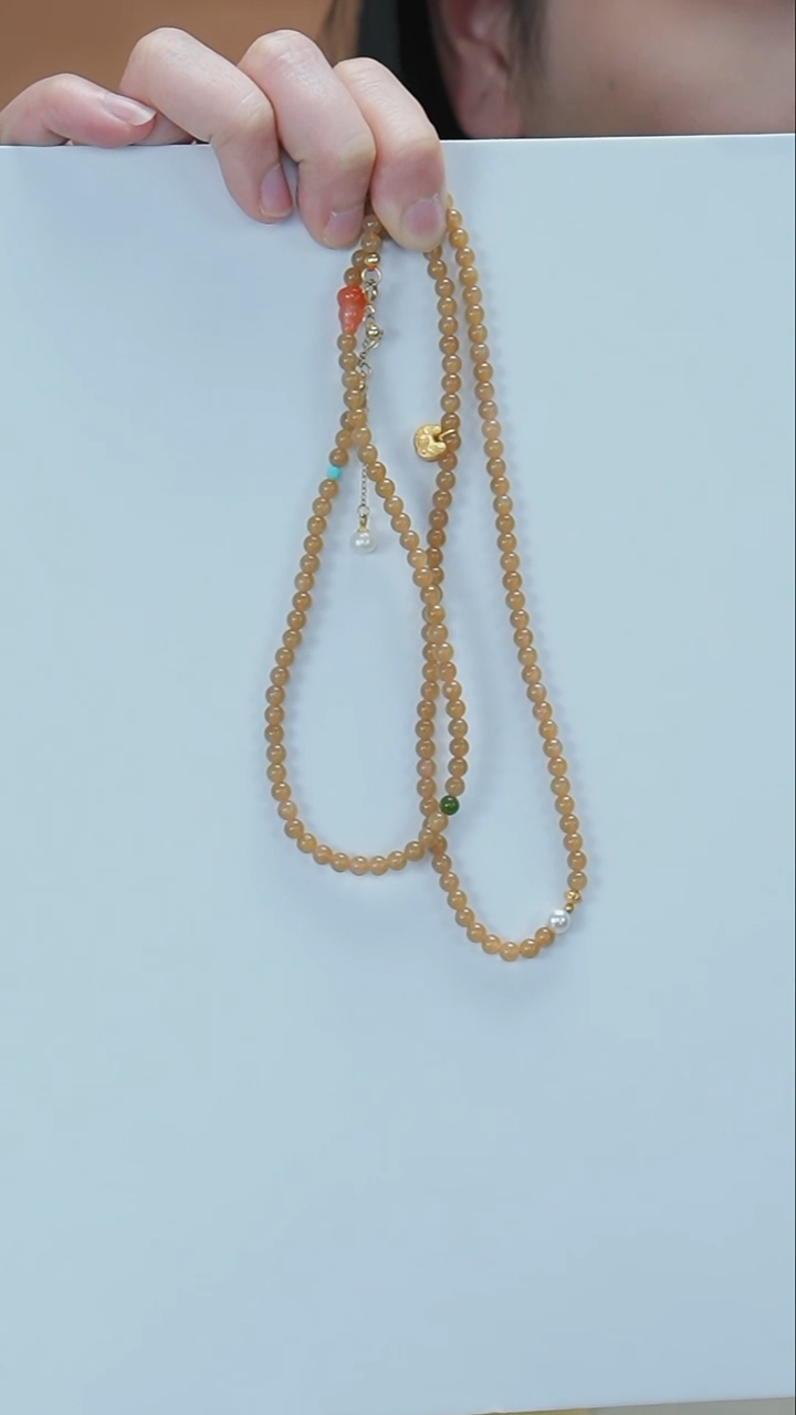 【闪购商品】和田玉（糖玉）颈饰未镶嵌和田玉糖小米珠