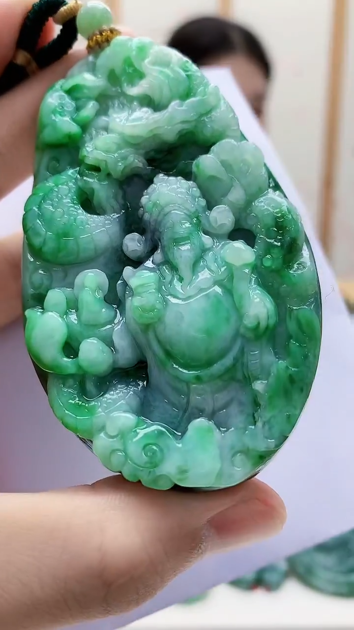 未镶嵌定制翡翠4812bb-毛货挂件92