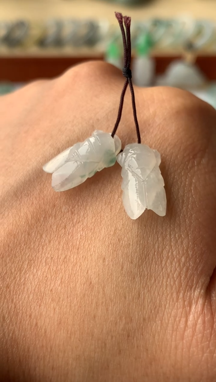 【闪购商品】定制翡翠未镶嵌一对88+8