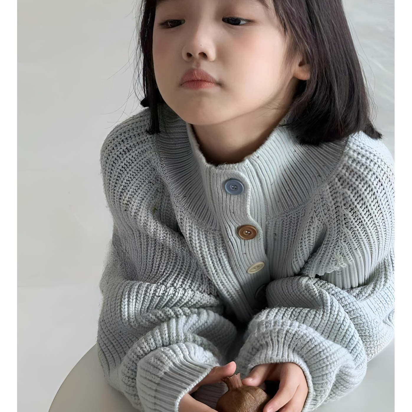 中大童加厚时尚百搭长袖洋气套头秋冬圆领毛衣儿童女童韩版52827