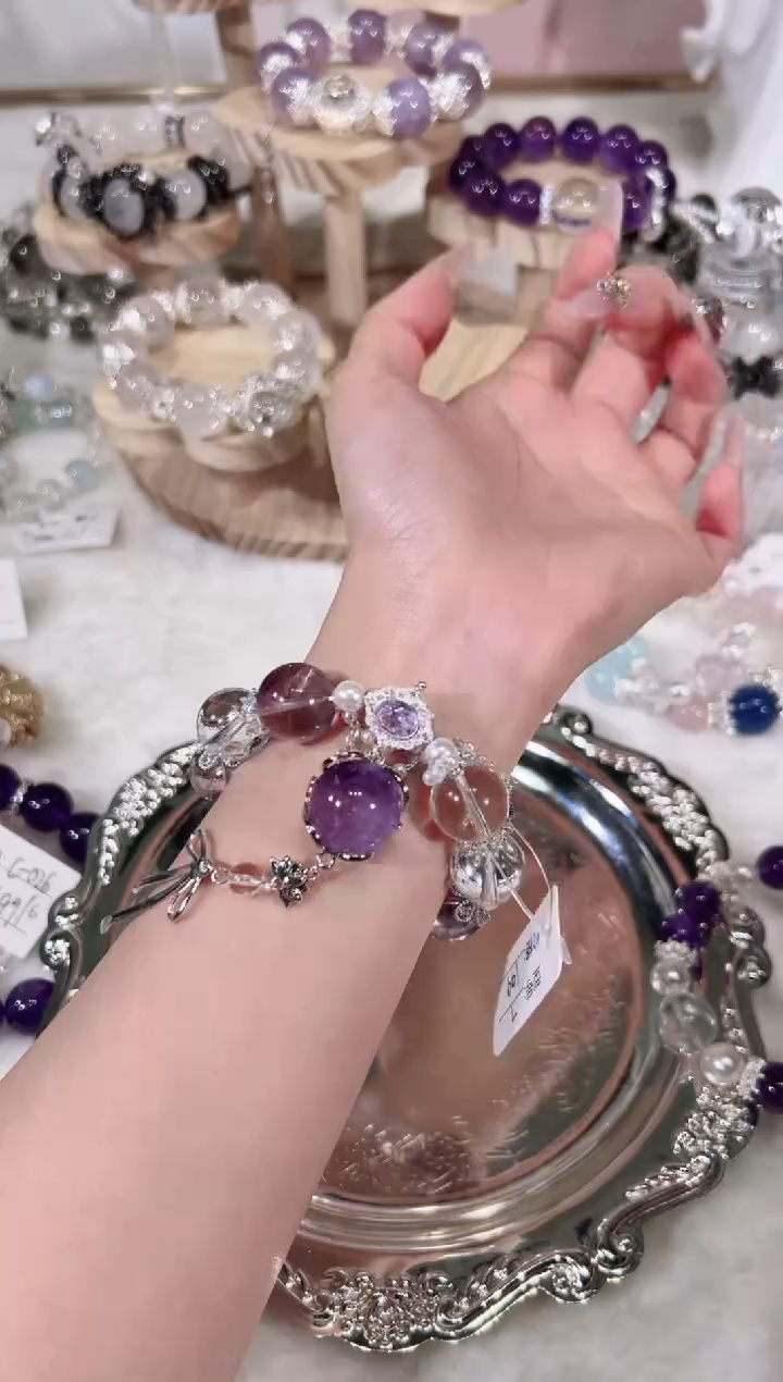 【闪购商品】水晶手链未镶嵌天然水晶默认微瑕 多样性发货发其一