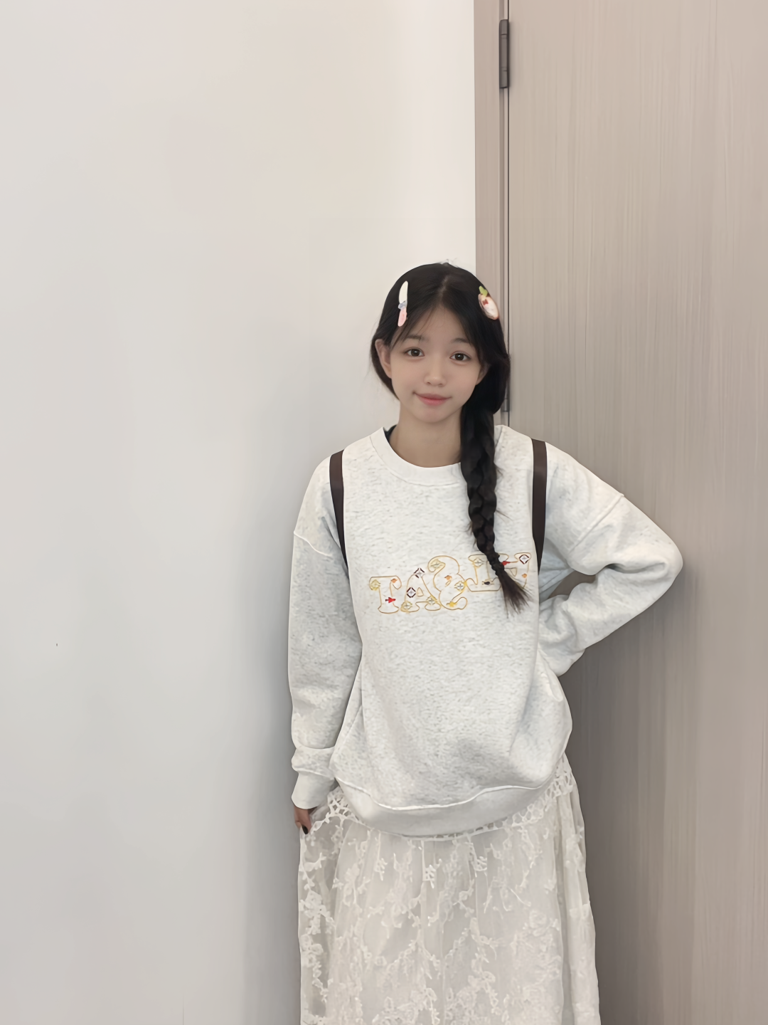 森系不起球卫衣宽松