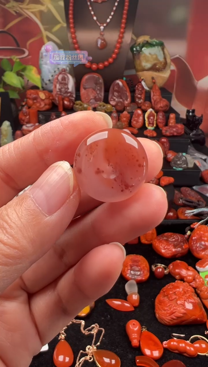 未镶嵌平安扣南红玛瑙平安扣