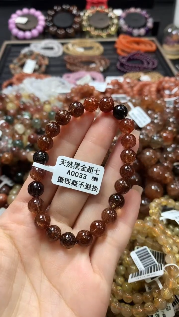 未镶嵌手链水晶8*