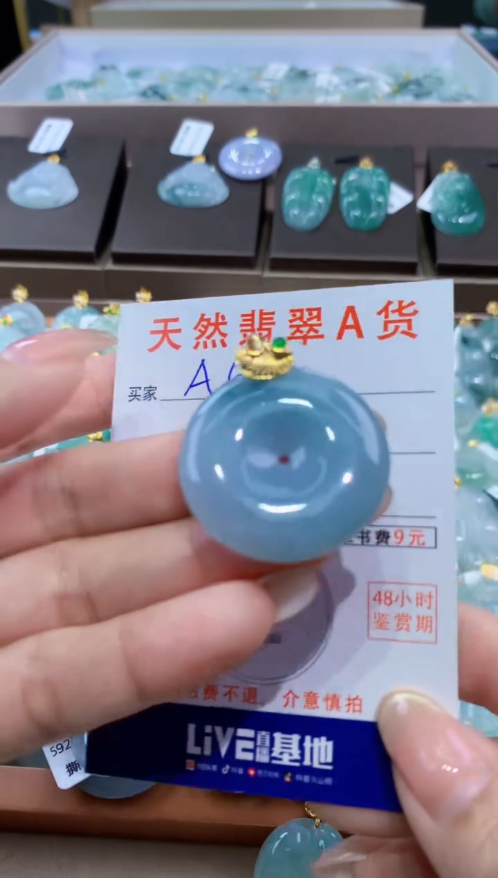 颈饰未镶嵌翡翠天然缅甸翡翠A货挂件 