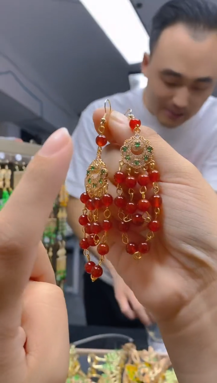 【闪购商品】玛瑙/玉髓耳饰合金75玛瑙饰品