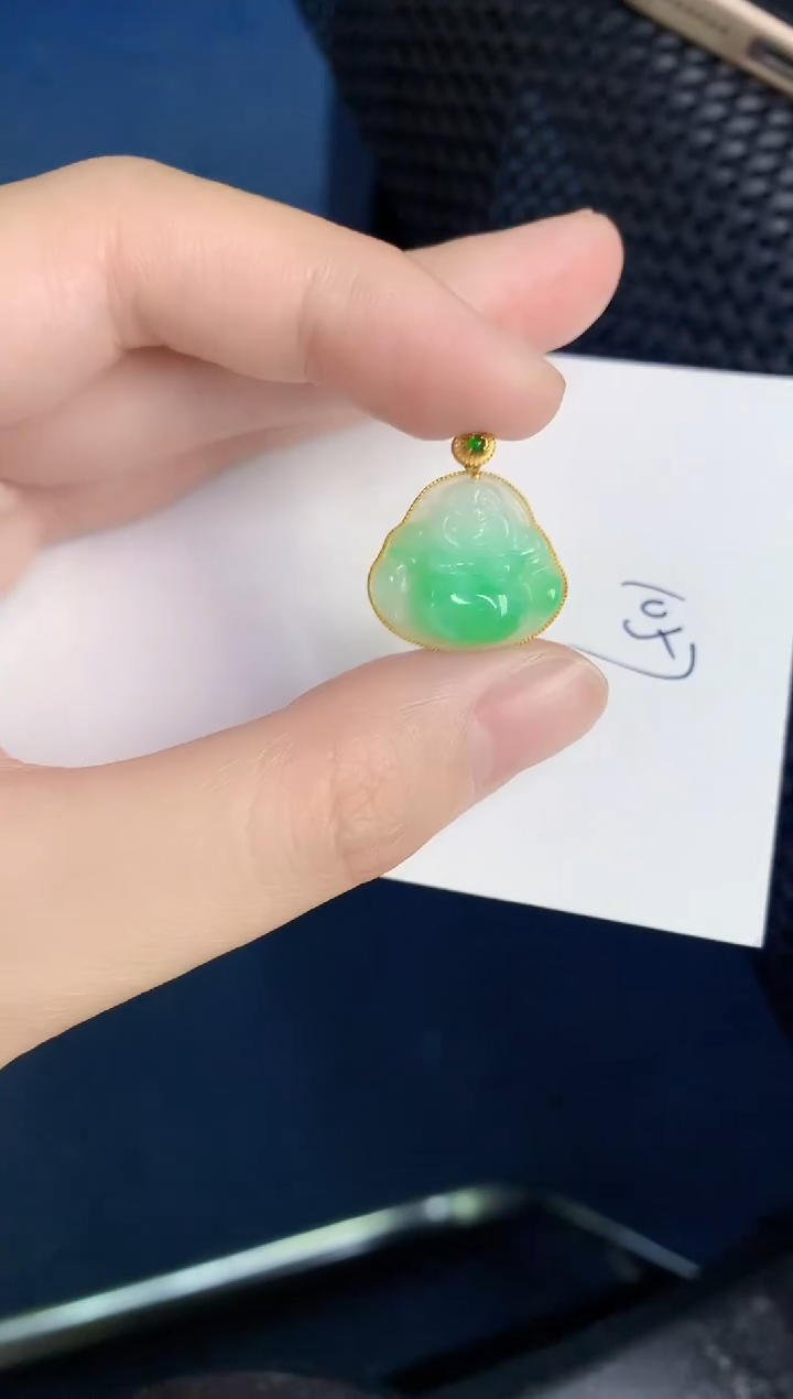 【闪购商品】翡翠颈饰18K金镶嵌000000000