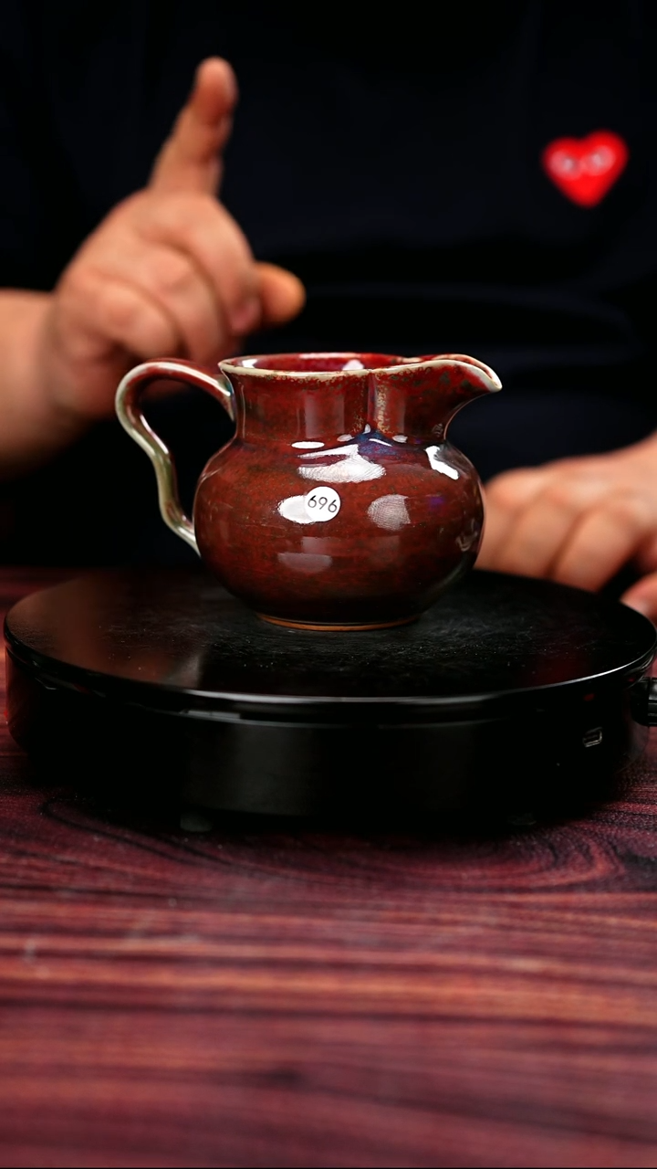 696#盼龙窑一级品原矿钧瓷公道杯